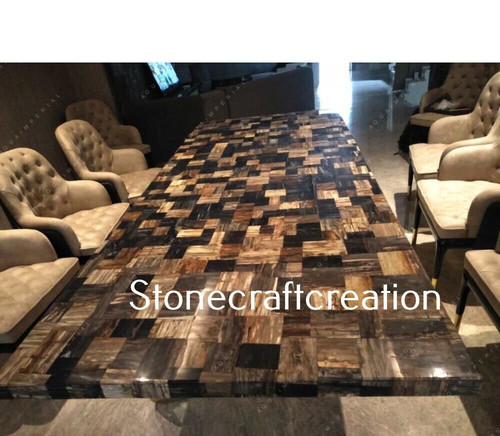 Tavolo mosaico nero legno