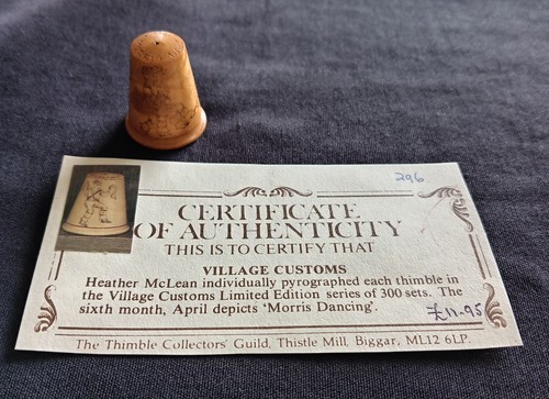 Village customs wood - wood, thimble