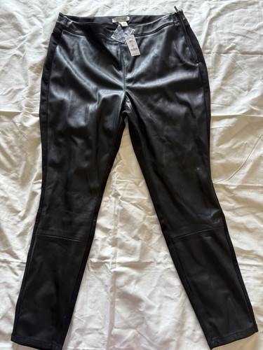 Leggings whbm ecopelle nero - leggings,