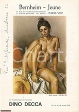 1975 PARIS Galleria BERNHEIM-JEUNE - Vernissage Dino DECCA - Catalogo AUTOGRAFO