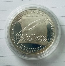 1 Dollaro Argento - Commemorazione 200 Anni Dello Costituzione 1787 - 1987