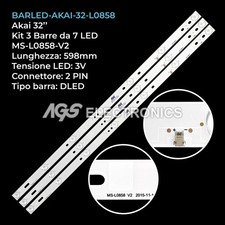 KIT 3 BARRE STRIP 7 LED TV