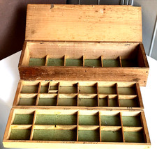 1 vecchio corredo da gioielliere orologiaio piccolo mobile antico artigianale L