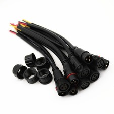 5 Paia Strisce LED IP65 3 Pin 18AWG Maschio Femmina Impermeabile Cavo Connettore 