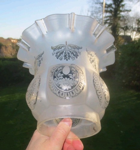 Antique acid etched glass - antique,