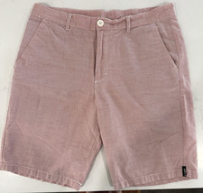 Pantaloncini Lost Enterprises Skateboard Surfwear Uomo Taglia 34 Rosso Rosato Striscia 10"