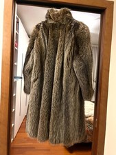 pelliccia cappotto lungo in vera marmotta taglia M-46 in ottime condizioni