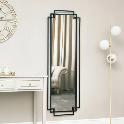 Specchio parete nero art - parete,