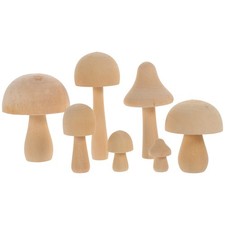  7 Pcs Funghi Di Legno