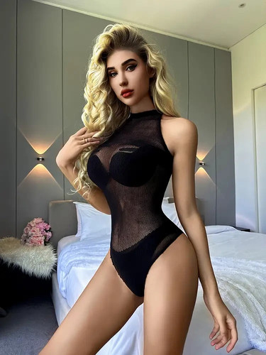Body rete nero - body, sexy