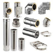 Tubo stufa acciaio inox doppia