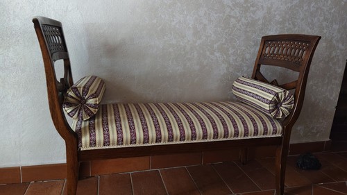 Divanetto panca legno noce - in,