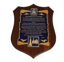 Crest Quadretto Preghiera dell'Aviatore Aeronautica Militare Prodotto Ufficiale 