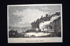 Antica fontana presso Loreto, nelle Marche Incisione del 1867