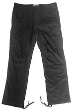 BURTON man black pants pantaloni uomo neri taglia 36 con lacci alle caviglie