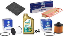 KIT TAGLIANDO FIAT PANDA 169 1.3 MULTIJET MJT 4 FILTRI UFI 4 LT PETRONAS 5W40