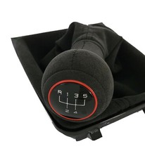 PER VW GOLF 7 GTI GTD R- LINE 5 MARCE ALCANTARA POMELLO CAMBIO SACCO CUCITURA NERO DS2