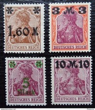 Impero tedesco Mi 154-157*
