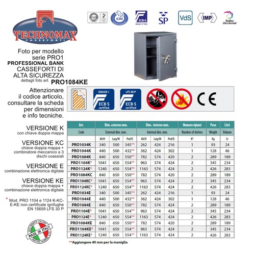 Cassaforte technomax alta - technomax,