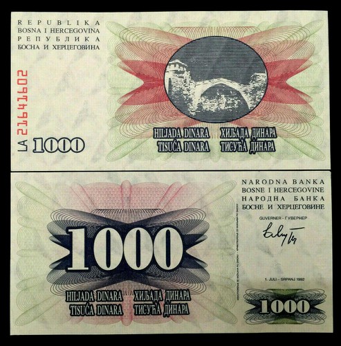 Bosnia herzegovina 1000 - , &