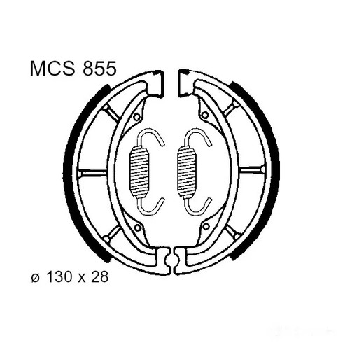 Bremsbacken hinten trw mcs855 - hinten,
