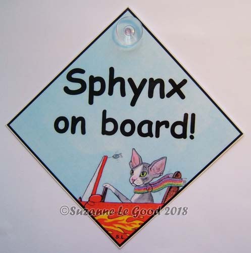 Sphynx cat art - , sign