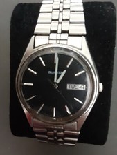 Orologio Seiko uomo vintage giorno/data 8123 6060 quadrante nero e batteria nuova