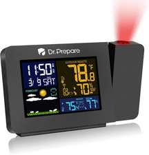 Sveglia Proiezione Soffitto Con Stazione Meteo Sensore Temperatura Umidità Inter