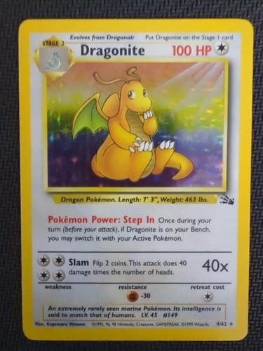 Dragonite holofoil - dragonite, 4/62