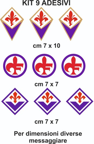 Adesivi fiorentina squadre - adesivi,