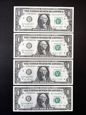 LOTTO 4 BANCONOTE USA DA 1