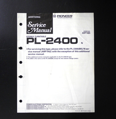 Originale pioneer 2400 - originale, pl-2400