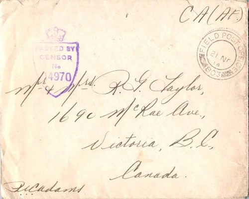 Canada soldier free mail - soldier's,