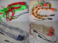 Long Tail Poi colorato kiwido cometa tessuto fluorescente Pois pizzo molti colori