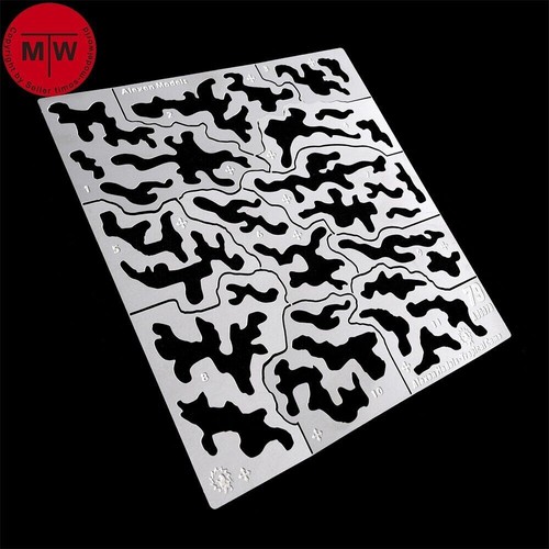 Modello stencil spray mimetico