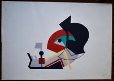 Litografia firmata di Attilio Alfieri - Ancestralismo strutturale, 1973 (68x48)