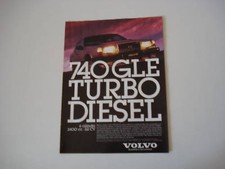 advertising Pubblicità 1986 VOLVO 740 GLE TD