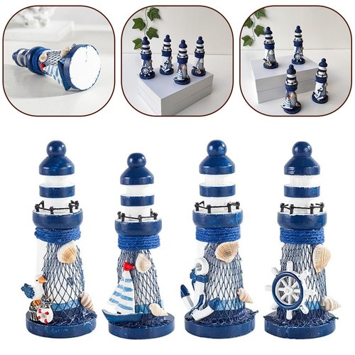 Handcrafted wood lighthouse - handcrafted,