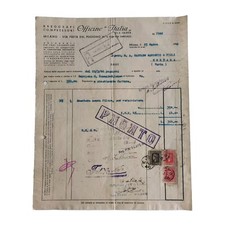 1946 Officine Italia Aerografi Compressori Milano Fattura C02500