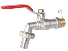 RUBINETTO A SFERA DA ESTERNO PER GIARDINO GIARDINAGGIO IN OTTONE CROMATO DA 3/4