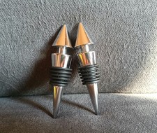 2 tappi di metallo per bottiglie di vino, come nuovi riutilizzabili   