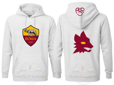 FELPA ROMA CON CAPPUCCIO lupa CALCIO SPORT ICONIC SOCCER TEAM FOOTBALL