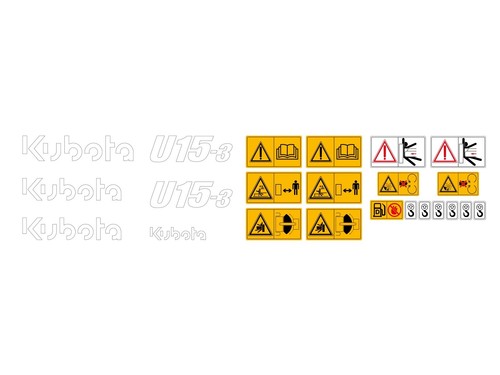 Kit adesivi miniescavatore - kit,