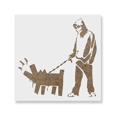 Stencil Banksy corteccia cane