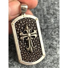 Ciondolo croce argento