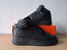 Nike Air Force 1 Mid retrò basket sneaker scarpe sportive EU 44 US 10 All Black