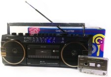 LETTORE STEREO CASSETTE MUSICASSETTE RADIO REGISTRATORE USB + SD GHETTOBLASTER