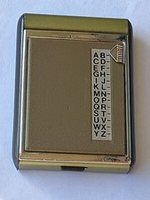 MINI INDEX,Vintage Mini Pop-Up Phone Address Metal Flip Pocket Book,1960'S Good 