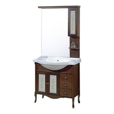 Mobile Bagno 85 cm da terra Composizione con Lavabo Specchio e Pensile