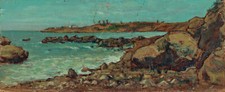 Oil painting on tablet Marina